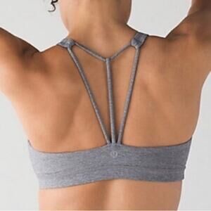 lululemon athletica Grey Strappy Back Sports Bra